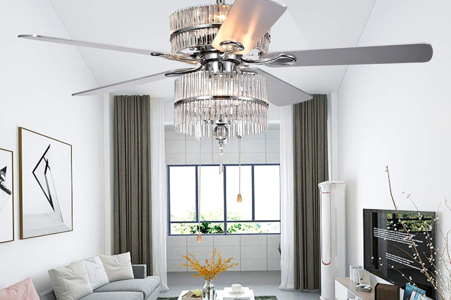 Better Choice A Ceiling Fan Or Chandelier, Can You Have A Ceiling Fan And Chandelier In The Same Room